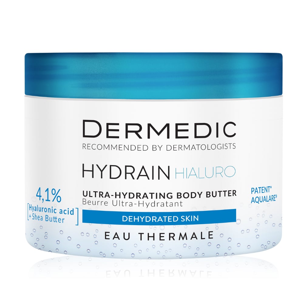 Ультра зволожувальний баттер для тіла Dermedic Hydrain3 Hialuro Ultra-Hydrating Body Butter для дуже сухої, грубої шкірі, що лущиться, 225 мл